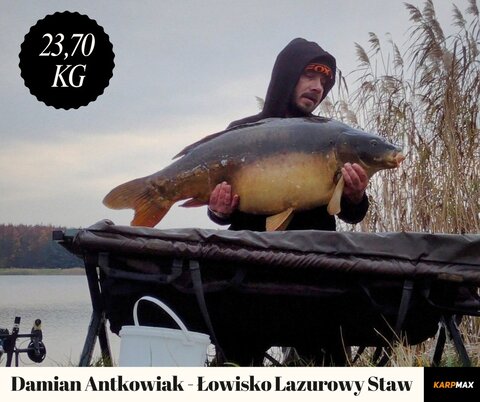 Damian Antkowiak złowił karpia ważącego aż 23,7 kg!